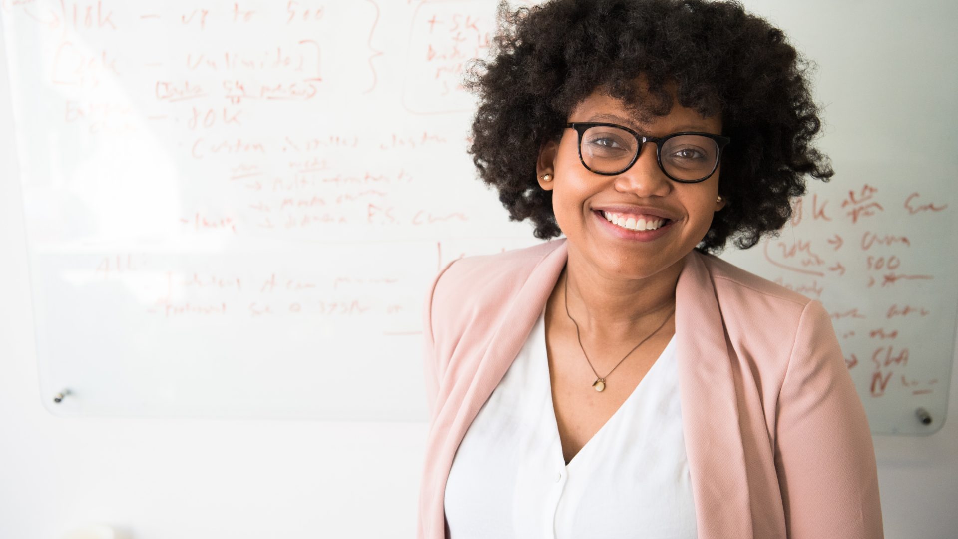Teacher standing in front of a whiteboard
